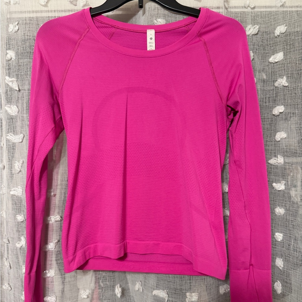 lululemon athletica Vibrant Pink Long Sleeve Top